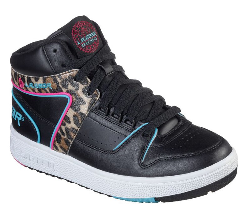 Skechers Dam Svarta/Leopard Snörskor - L.A. Gear - Wild Embrace - Sverige (CKFUY-5901)